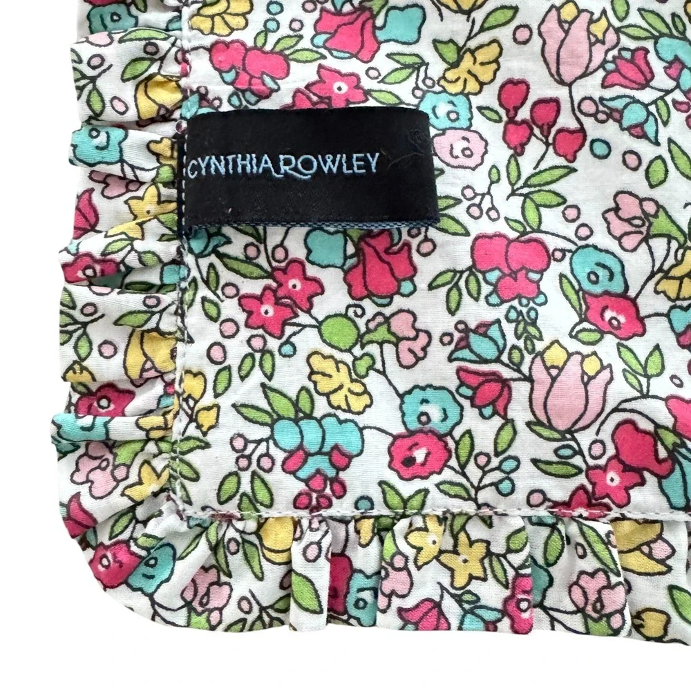 Cynthia Rowley Easter Bunny‎ Placemats Set of 4 Reversible Flowers Polka Dots